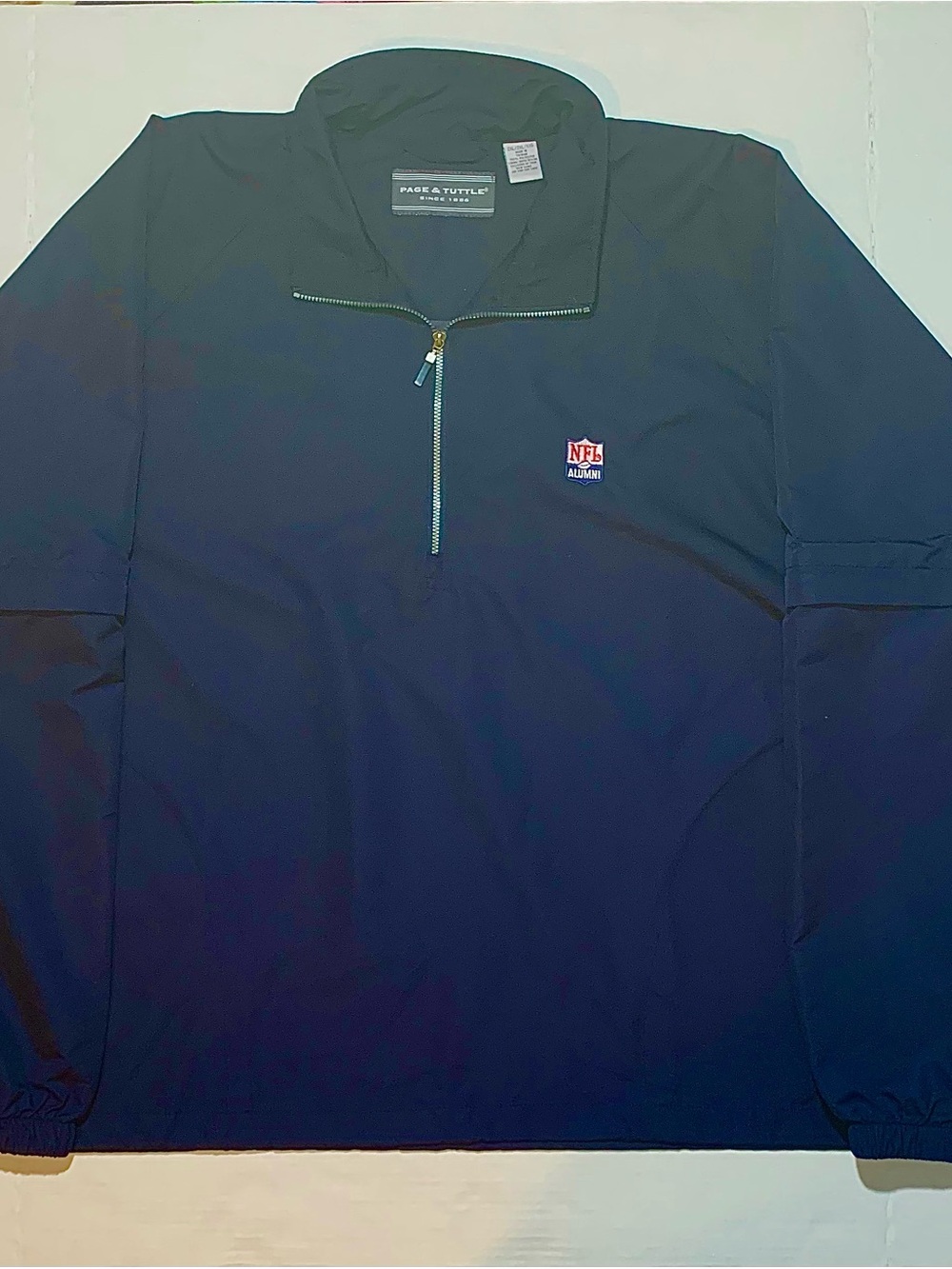 NFL Alumni Page & Tuttle 1/4 Zip Pullover Jacket Men’s 2XL Navy Blue Golf